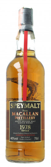 Macallan Speyside  Scotch Whisky 1978 70cl 40% Gordon MacPhail  -Speymalt