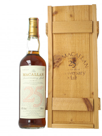 Macallan Speyside Scotch Whisky 25 Year Old 1971 70cl 43% OB wood box