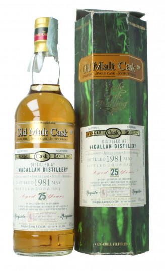 MACALLAN  Speyside Scotch Whisky 25 year old 1981 2006 70cl 50% Douglas Laing - old Malt cask