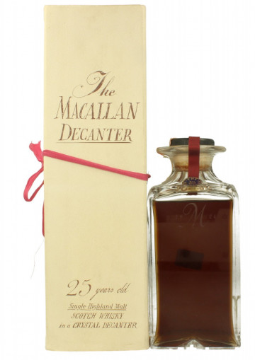 Macallan Speyside  Scotch Whisky 25 Year old 75cl 43% CRISTAL DECANTER