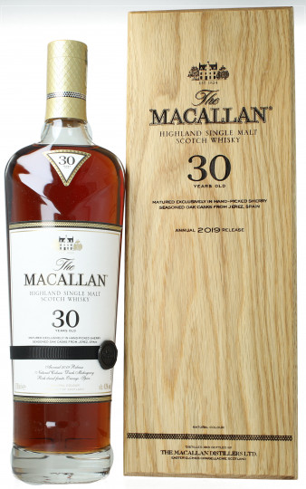 Macallan Speyside Scotch Whisky 30 Year Old Edition  2019 70cl 43% OB wood box Sherry cask