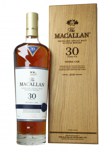 Macallan Speyside Scotch Whisky 30 Year Old Edition  2021 70cl 43% OB wood box Double Matured