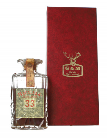 Macallan Speyside Scotch Whisky 33 year old - Bot.70's-80's 75cl 40% Gordon MacPhail  -