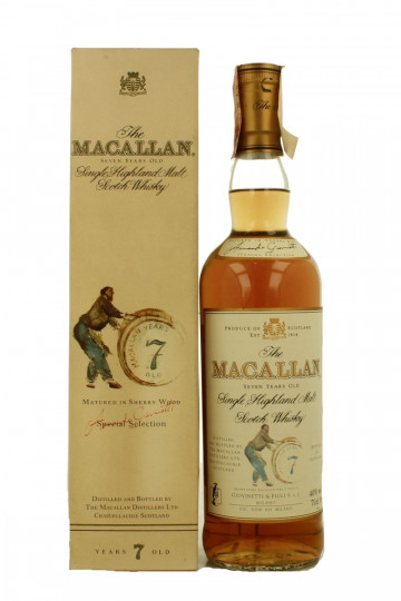 Macallan  Speyside Scotch Whisky 7 Year Old - Bot. in The 90's 70cl 40% OB-Giovinetti import