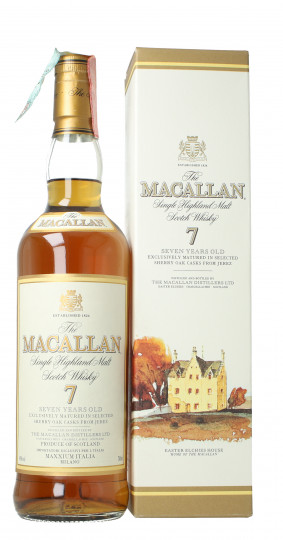 Macallan Speyside Scotch Whisky 7  Year Old Bot in The 90's early 2000 70cl 40% OB-Maxxium import