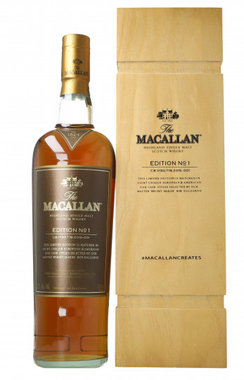 Macallan Speyside Scotch Whisky Edition No. 1 70cl 43% OB Wood Box