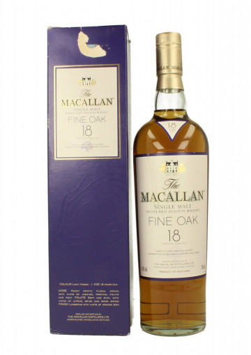 MACALLAN  Speyside Scotch Whisky Fine Oak 18 year mold early 2000's 700ml 43% OB