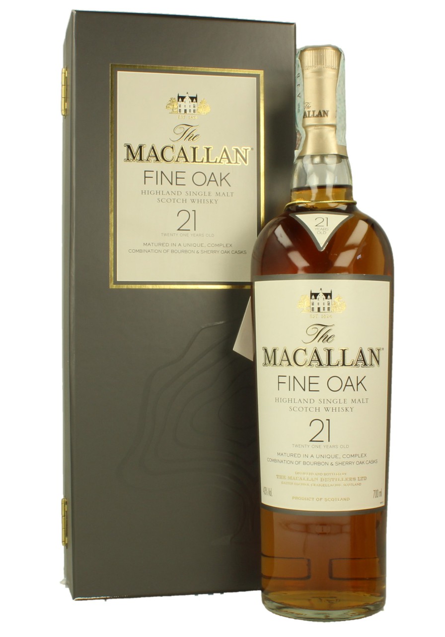 Macallan Speyside Scotch Whisky Fine Oak 21 Year old 700ml 43% OB