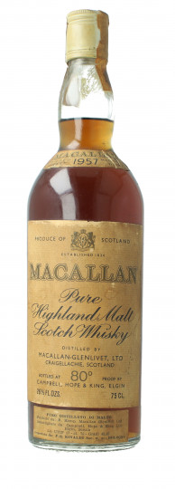 Macallan Speyside  Scotch Whisky Over 15 year Old 1957 75cl 80&deg;proof UK 45.85%