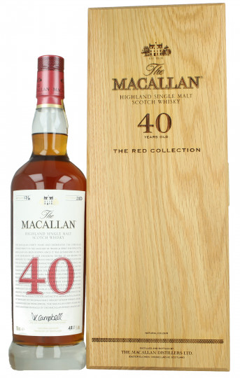 Macallan Speyside Scotch Whisky  Red Collection 40  Years Old 2020 Edition 70cl 48.1% OB