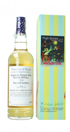 MACDUFF  Speyside Scotch Whisky 11 year old 2008 2019 70cl 46% High Spirits  -Master of magic