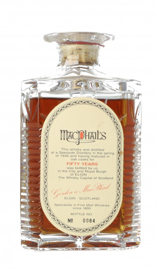 Macphail's Speyside Scotch Whisky 50 Year old 1940 75cl ? Gordon MacPhail  -Elgin Cathedral Probably Macallan