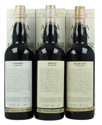 MARCHESI SPINOLA Full Set Milton Duff- Longmorn-Port ellen -Tomatin-Glen Gordon-Glenlossie Bot.1990 6x75cl 40-61.2% Sestante