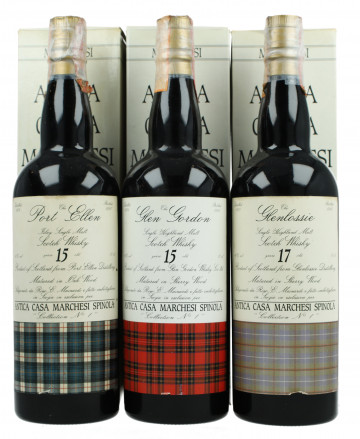 MARCHESI SPINOLA Full Set Milton Duff- Longmorn-Port ellen -Tomatin-Glen Gordon-Glenlossie Bot.1990 6x75cl 40-61.2% Sestante