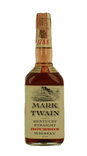 Mark Twain Kentucky Straight Bourbon Whiskey 12 Years Old Bot 60/70's 75cl 86 US Proof