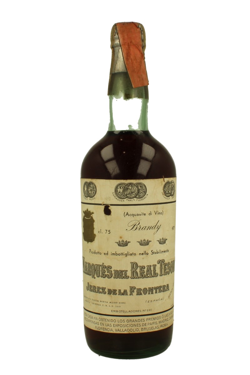 Marques del Real Tesoro Brandy BOTTLED IN THE 60'S /70'S 75cl 40