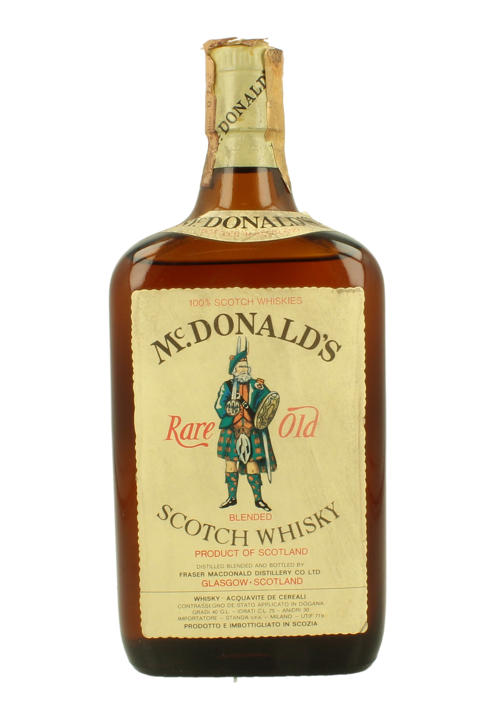 McDONALD 12yo Bot.70's 75cl 40 Blended Products Whisky Antique