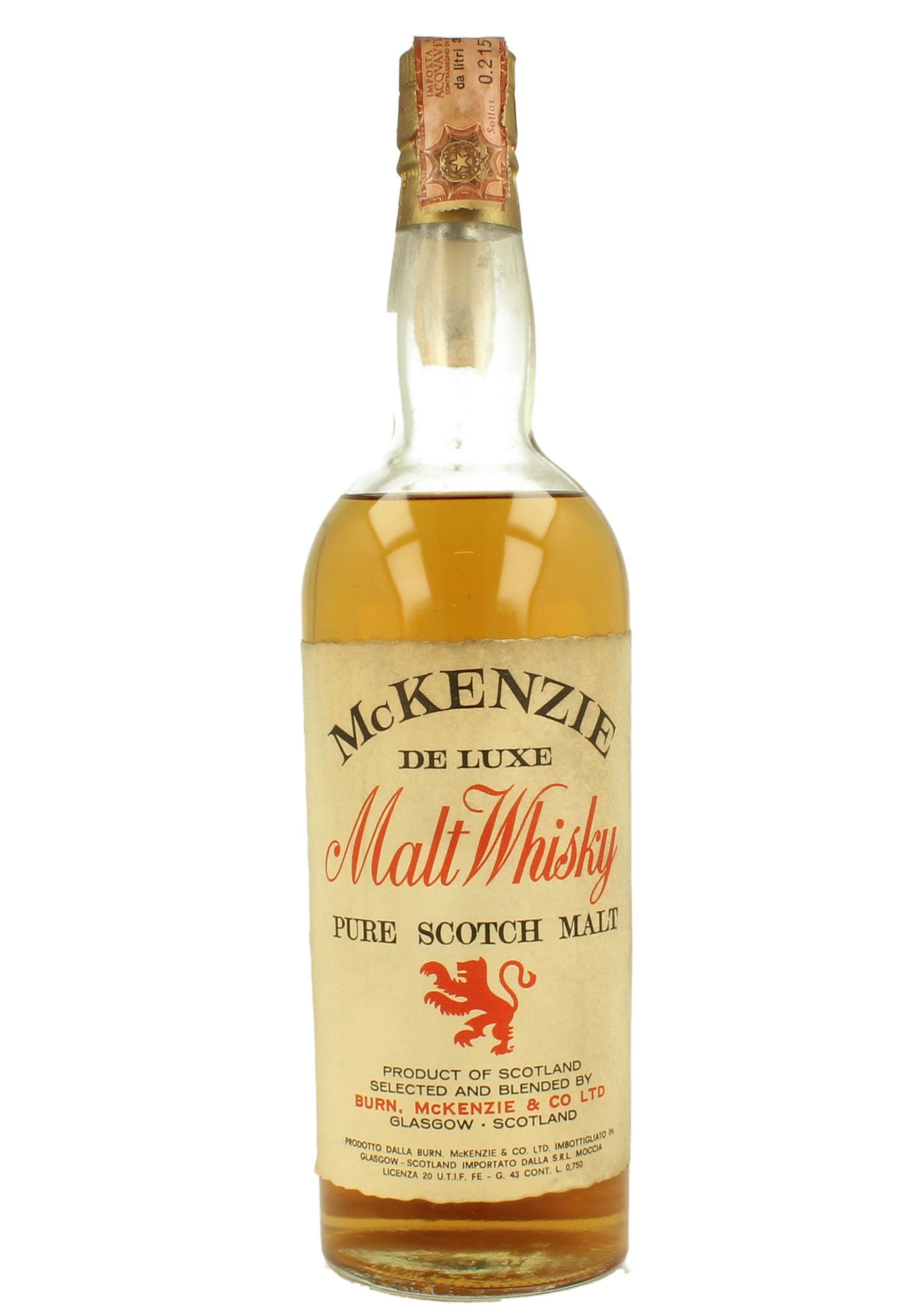 McKENZIE Pure Malt Bot.70's 75cl 40% Burn, McKenzie & Co
