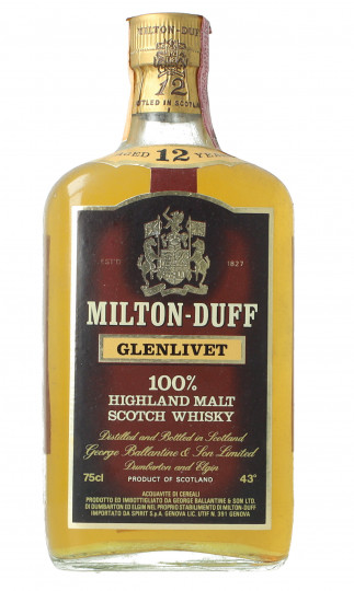 Milton Duff speyside  Scotch Whisky 12 Years Old - Bot.70's 75cl 43% OB  -