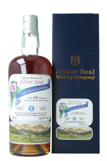 Milton Duff  Speyside Single Malt whisky 18 years Old 2008 2026 70cl 56.8% Silver Seal -cask 11065