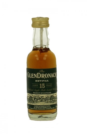Miniature Glendronach 15 years old 5cl 46% Revival