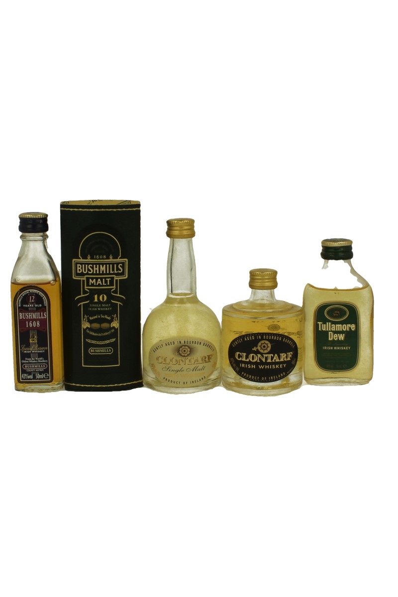 MINIATURE SET Mixed Irish Whiskey 11x5cl 40 Products Whisky