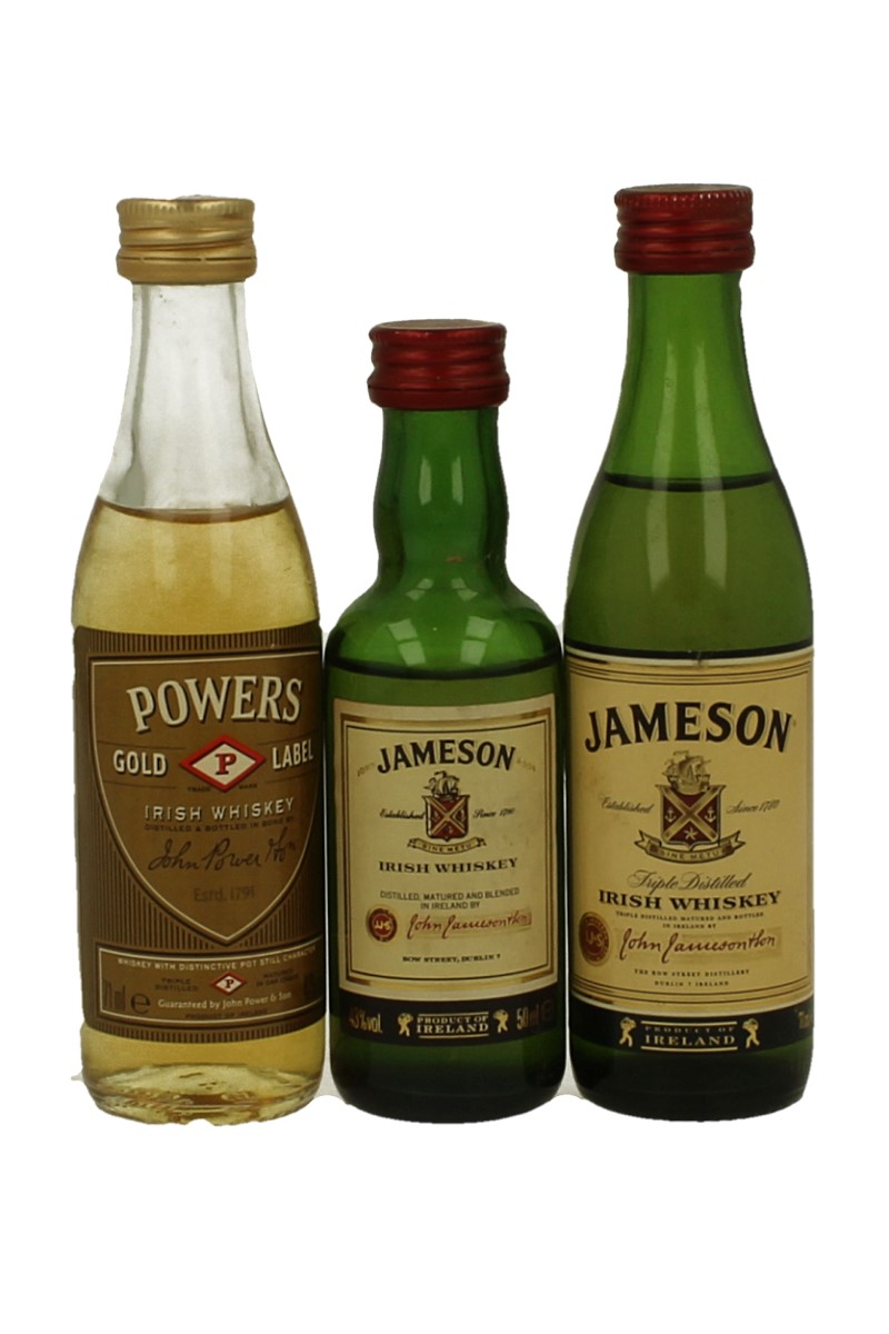 MINIATURE SET Mixed Irish Whiskey 11x5cl 40 Products Whisky