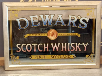 Mirror Dewar scotch Whisky from 60's -70's 88cm x 63cm