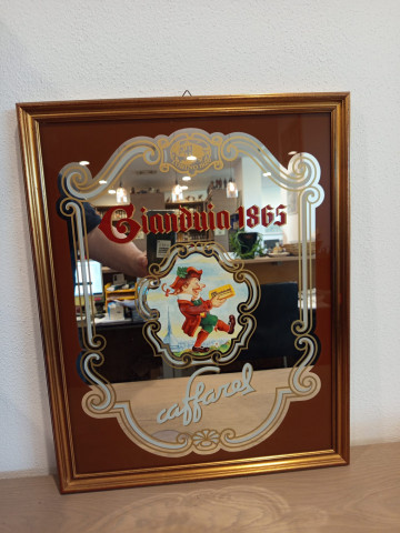 Mirror Gianduia Caffarel from 60's -70's 41cm x 51cm