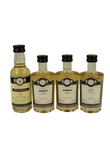 MIXED  miniature ABERFELDY-AUCROISK-AULTMORE-ALLT A BHAINE  4x 5cl  Malts of Scotland