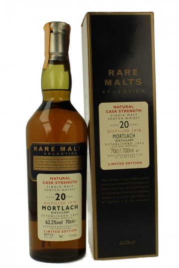 MORTLACH 20 years old 1978 1998 70cl 62.2% RARE MALTS SELECTION