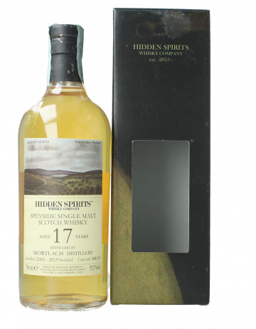Mortlach Speyside Scotch Whisky 17 year old 2002 2019 70cl 55.5% Hidden Spirits -