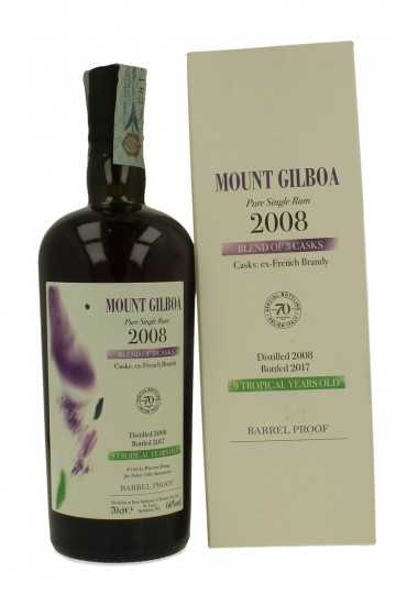 MOUNT GILBOA Mount Gay Barbados rum 9 year old 70cl 66% Velier - Rum