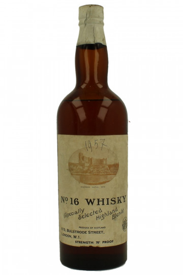 N.16 Whisky (probably Mortlach) Bot.50's 75cl 70 proof The Wine Society