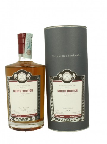 NORTH BRITISH MALT OF SCOTLAND  2000   2013  70 CL 55.6% SHERRY HOGSHEAD CASK 13030