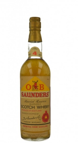 OB SAUNDERS 4 TO 75CL 43 % CORK