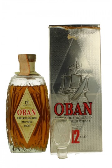 OBAN 12 years old Bot. in the  60'S /70's 75cl 43% ROUND DECANTER VERY RARE OLD VERSION