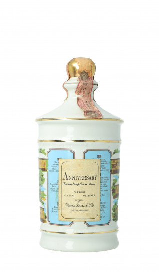 Ohio Bridges  Kentucky Straight Bourbon Whiskey - Bot.60's or 70's 75cl 90 US Proof Ceramic decanter