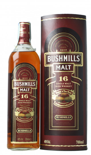 Old Bushmill Irish  Whiskey 16 year old 70cl 40% OB