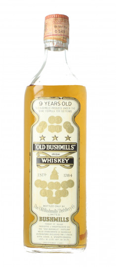 Old Bushmill Irish  Whiskey 9 year old - Bot.60's or early 70's 75cl 43% OB