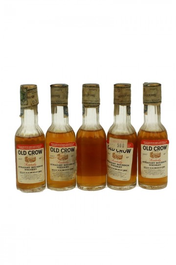 Old  Crow KENTUCKY  Straight Bourbon Whiskey Bot 60/70's 5x5cl 43% very old Miniature