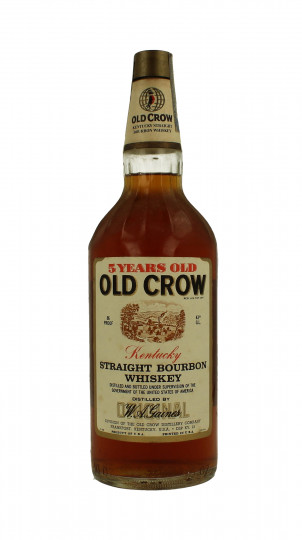 OLD CROW Straigth Bourbon Whiskey Bot 60/70's Imperial Quart 86 US Proof