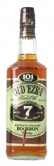 Old Ezra  Kentucky Straight Bourbon Whiskey 7 year old 75cl 50.5% Ob- Label broken