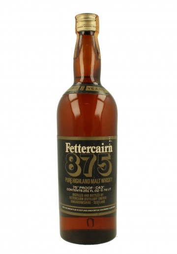 OLD FETTERCAIRN 875 8yo Bot.60/70's 26-2/3 Fl.Ozs 75°proof OB - Orlandi Imp.