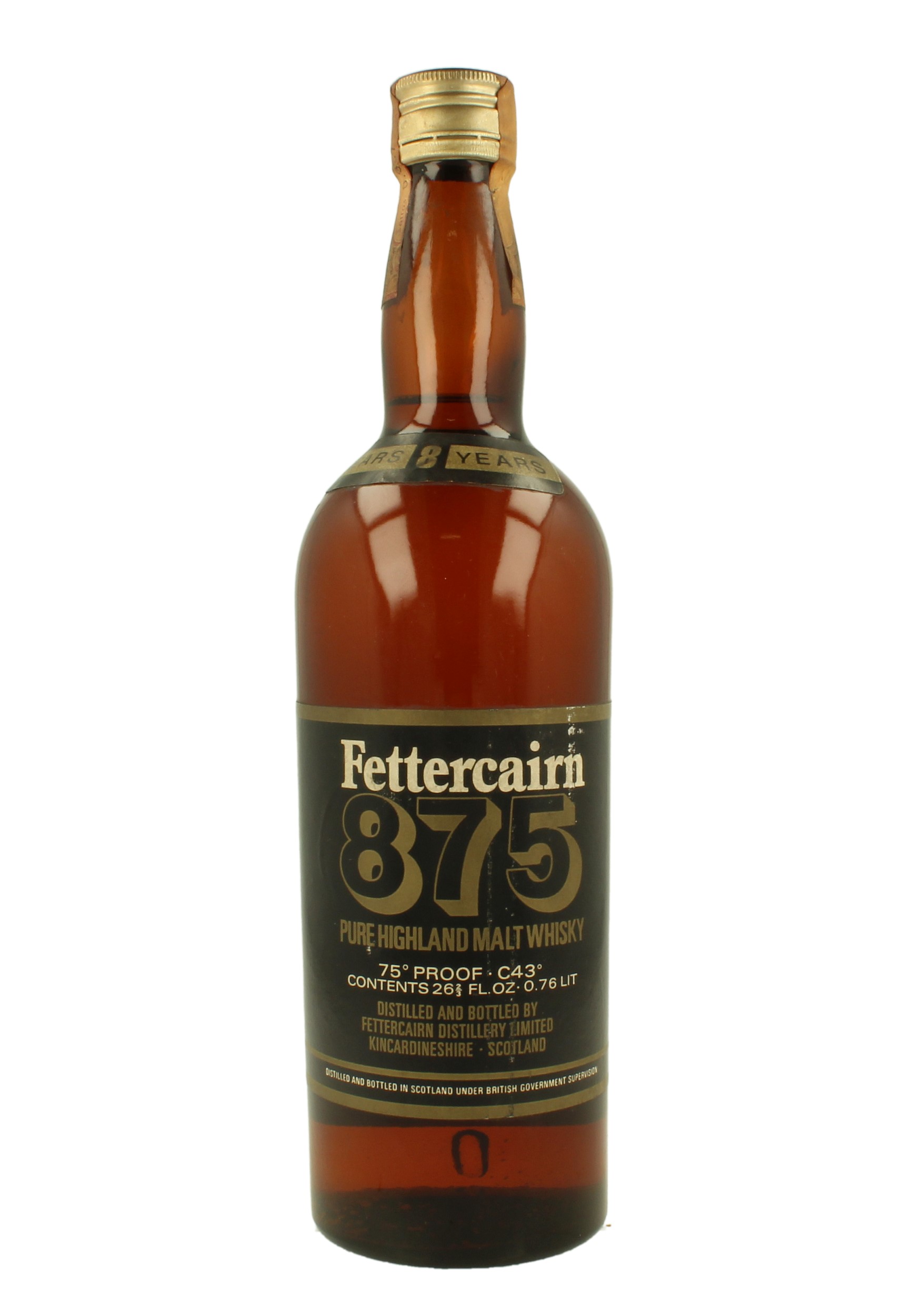 OLD FETTERCAIRN 875 8yo Bot.60/70's 26-2/3 Fl.Ozs 75°proof OB