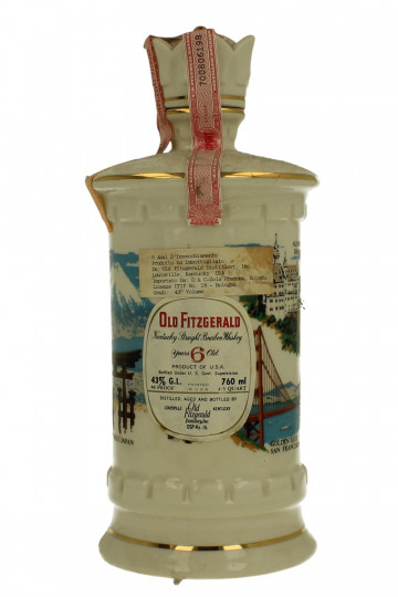 OLD FITZGERALD Decanter  TOP BROKEN 6 Years Old - Bot.70's 4/5 Quart 86 Proof