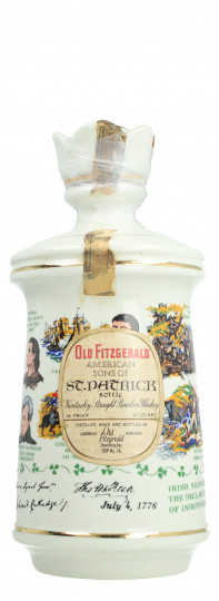OLD FITZGERALD Kentucky Straight Bourbon Decanter Bot 60/70's 75cl 86 US Proof San Patrick bicentennial 1776-1976