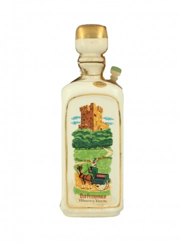 OLD FITZGERALD'S CERAMIC DECANTER  4/5 QUARTCL 100 PROOF% BLARNEY BOTTLE