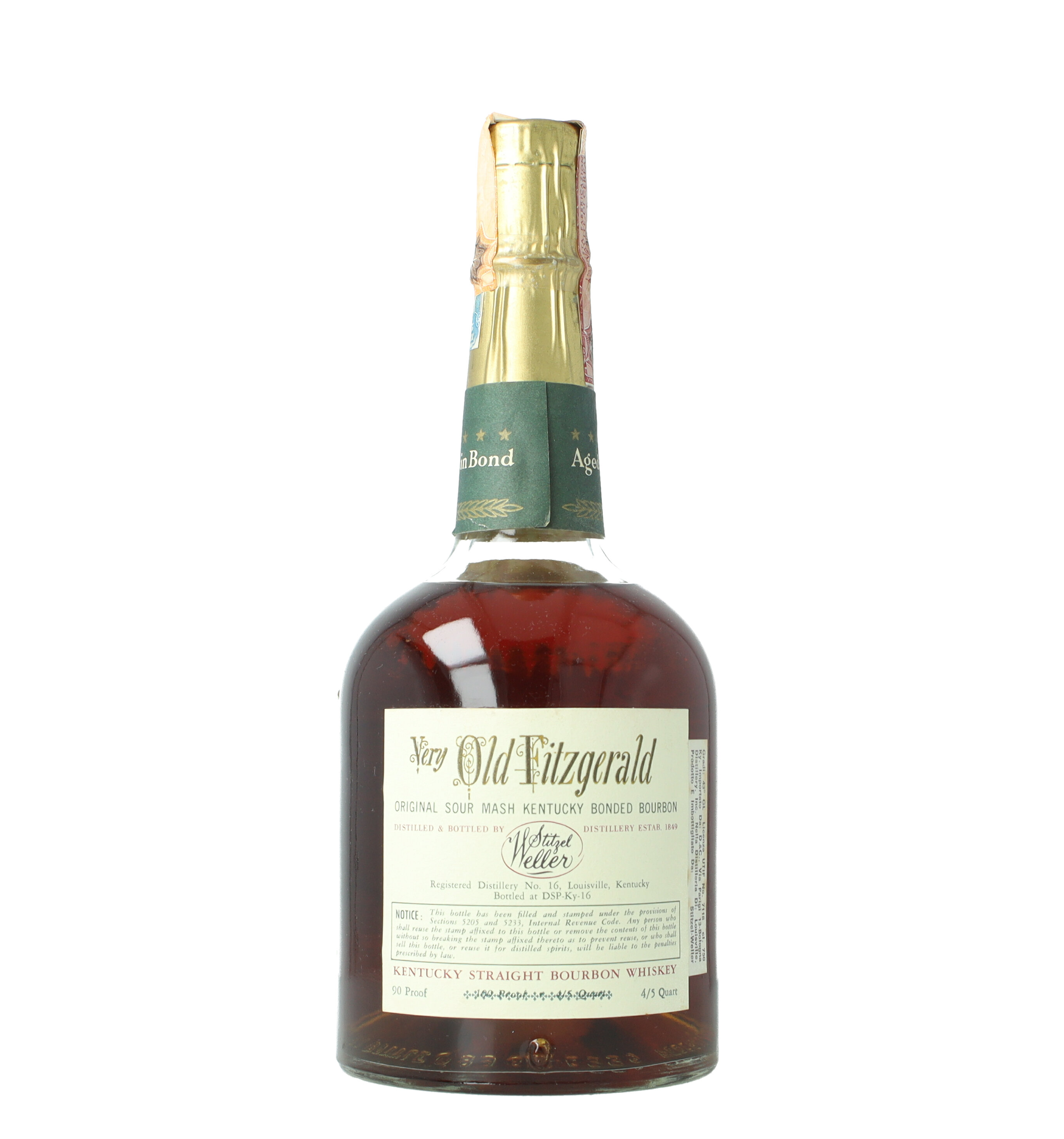 Old Fitzgerald's Kentucky Straight Bourbon Whiskey 8 Year old 1960