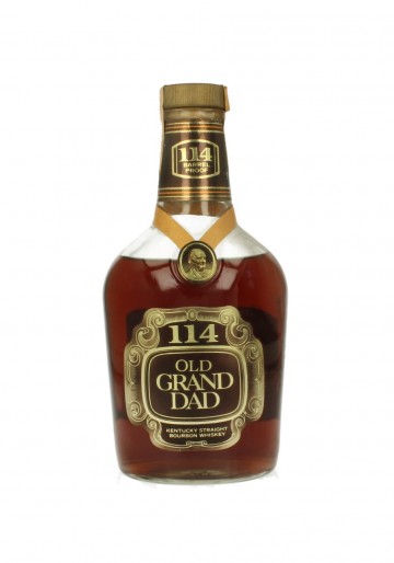 OLD GRAND DAD  KENTUCKY STRAIGHT   75 CL 114 PROOF % VERY RARE OLD BOTTLE DUMPY